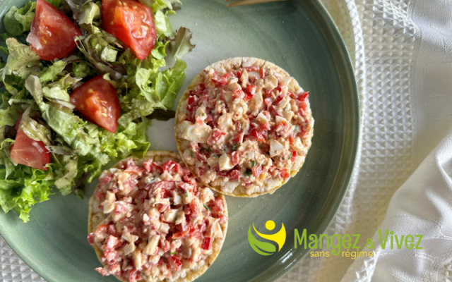 Galettes de sarrasin et salade œufs/poivron